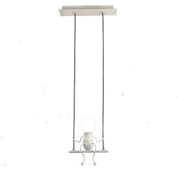 Moderne Suspension Créatif Poupée Fer Gens Balançoire Enfants Lampe suspendue Salon Chambre