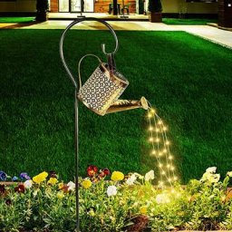 Lanterne solaire à LED pour arrosoir, étanche, design creux, décoratif, rétro en métal, pour table