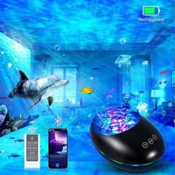 Veilleuse projecteur avec télécommande et minuterie, rechargeable par usb, lampe de projecteur