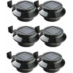 Ayyqh - Lot de 6 lampes led à énergie solaire pour gouttière, clôture, toit, gouttière, jardin,