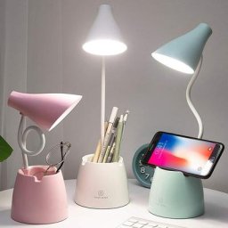 Lampe de Bureau, lampe table led 3 modes d'éclairage et capteur tactile, lampe bureau rotation à