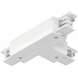 Prorail3 T-Connector Droit Max. 3.680W 230V Blanc en métal blanc, plastique