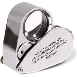 Erqvhqv - Loupe de bijoutier 40x loupe pliante pour les yeux de bijoux avec lumière led éclairée