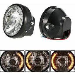 Ayyqh - 7 Phare de moto rond led Clignotants Blue Light Universal, modele: 24
