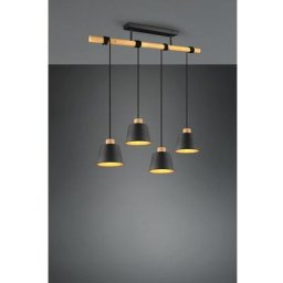 Suspensions Harris Noir mat 4x40W E27 - Noir