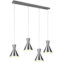 Trio Lighting - Suspensions Enzo Nickel mat 4x28W E27 - Gris