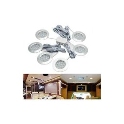 6 Spot led Lampe ultra fin 12V + 1boîtier pour camping-car camion caravane bus, convient à la