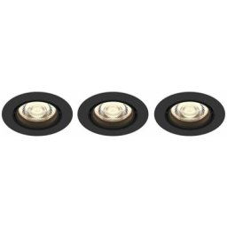 Philips - spots led encastrables impala, 6W, 400 lumen, Blanc chaud, Pack de 3, noir
