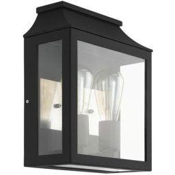 Lampe de mur extérieur lumière noire soncino l: 26,5 cm h: 33cm d: 12cm IP44