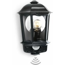 Lampe à capteur d'extérieur l 190 Noir Steinel Noir
