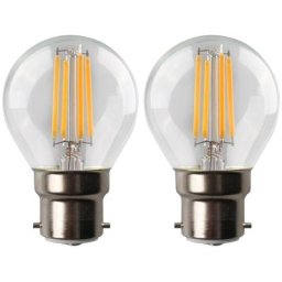 Lot de 2 Ampoules led 4W B22 led G45 Température de Couleur: Blanc chaud 2700K