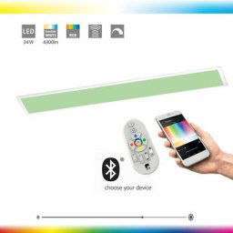 Smart Panel led salobrena-c 30 x 120 cm en blanc avec fonction Connect incl. Télécommande