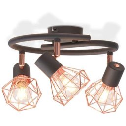 Plafonnier avec 3 ampoules led à filament 12 w Vidaxl Multicolore