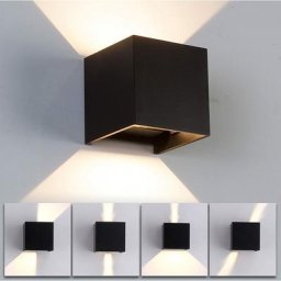 12W Led Applique Murale Up and Down Design Réglable Luminaires, Lampe Murale Moderne en Aluminium
