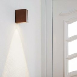 Lucande - led Applique Exterieur 'Tavi' en aluminium - brun rouille