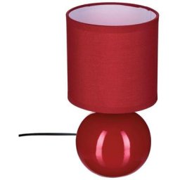 Atmosphera - Lampe en céramique boule rouge H25 créateur d'intérieur - Rouge