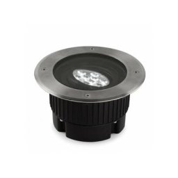Spot à encastrer Gea, Led 3000k 9W, technopolymère, acier inoxydable et verre