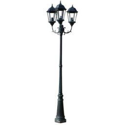 Lampadaire de jardin 3 bras 230 cm Vert foncé/Noir Aluminium Vidaxl n/a