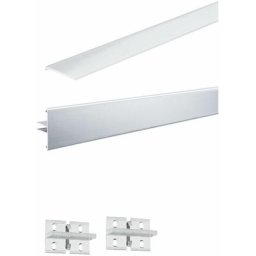 Paulmann - 70520 stripe duo profilé en aluminium anodisé avec 2 clips et diffuseur 1 m