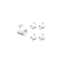 Spot led sur Rail 30W 80° Compact Monophasé blanc (Pack de 5) - Blanc Neutre 4000K - 5500K - Blanc
