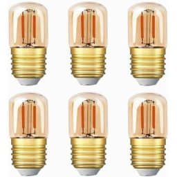 Mini Tube LED Ampoule 1W T28 Edison LED Filament Ampoule E27 Culot à vis 2200K Ampoule super blanc