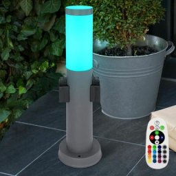 Borne led d'extérieur en acier inoxydable avec 2 douilles lampadaire d'extérieur anthracite