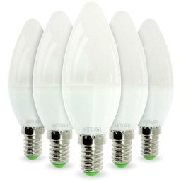 Eclairage Design - Lot de 5 Ampoule led E14 6W Eq 40W Température de Couleur: Blanc neutre 4000K