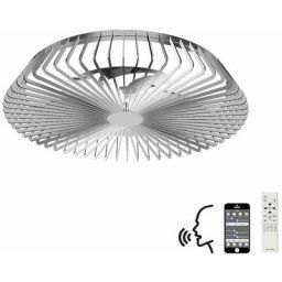 Plafonnier ventilateur Himalaya Argent 1 ampoule 18,6cm - Argenté
