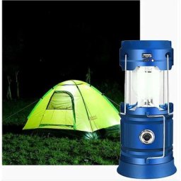 Lanterne led Rechargeable Solaire/USB, Lampe Camping Puissante, 2 Modes Lanterne de Jardin