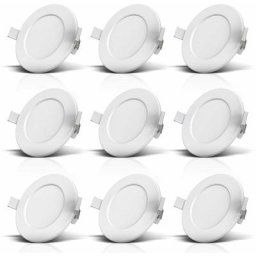 Lot de 9 spots encastrables spéciales salle de bain IP44, protégés contre les projections d'eau,