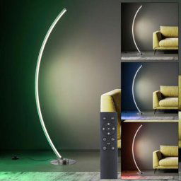 Lampadaire lampadaire lampe à arc dimmable avec télécommande lampe de salle à manger rgb de couleur