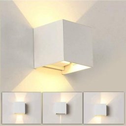 12W Led Applique Murale Up and Down Design Réglable Luminaires, Lampe Murale Moderne en Aluminium