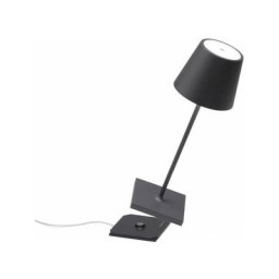 Zafferano - Poldina Pro Mini gris foncé rechargeable et dimmable lampe de table led