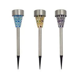 Linghhang - Ensemble de 6] Lampe Solaire de Jardin Mosaïque led Veilleuse Herbe Lumière