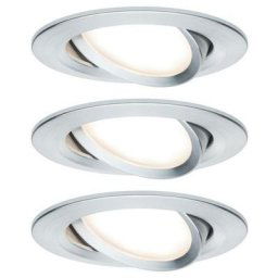 93451 Nova Spot encastrable jeu de 3 led led 18 w Aluminium (tourné) D659431 - Paulmann