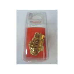 Legrand - Douille pour ampoule B22 - avec bague - sortie de câble latérale - laiton