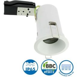 Arum Lighting - Support spot fixe blanc GU10 castel ugr bbc RT2012 Basse Luminance