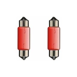 2x ampoule 12V 5W SV8,5 10x36mm rouge navette voiture moto remorque tracteur
