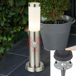 Lampe de jardin avec détecteur de mouvement, lampadaire extérieur, lampadaire, détecteur de