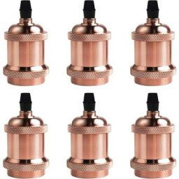 Stoex - Lot de 6 Vintage led Lighting E27 Edison Douille Ampoule Support de Lampe Suspension