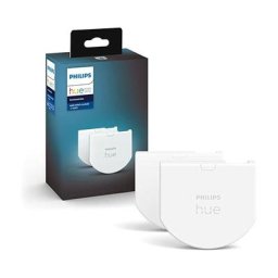 Philips - Hue Module d'interrupteur mural, Pack de 2, Blanc, fonctionne avec Alexa, Google