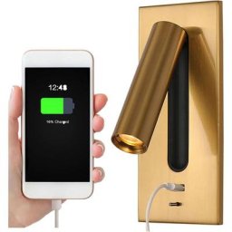 Liseuse Lampe led Tete De Lit Caché Interrupteur Lampe De Chevet, usb Encastré Lampe De Chevet