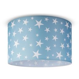 Plafonnier Chambre Enfant Suspension Bébé Abat-Jour Tissu Rond Étoiles Design 5 (Ø45,5 cm),