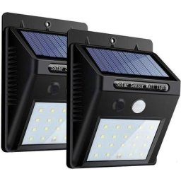 2 Pack led Solaire à Jardin Lumière sans fil, 20LED Éclairage Exterieur Imperméable Détecteur de