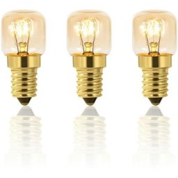 Lot de 3 Ampoule à Sel 25W E14 T22, Incandescence Blanc Chaud 2700K, 160LM, ac 230V, Ampoule Four