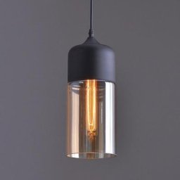 Suspension Design Cylindre Allongé Style Retro Vintage Contemporain , Lustre Abat-jour en Verre