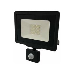 Projecteur led Noir 30W (150W) à Détecteur IP65 2400lm - Blanc du Jour 6000K