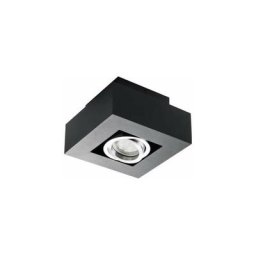 Support de spot saillie carré noir orientable