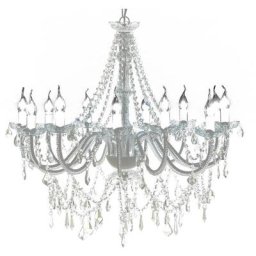 Vidaxl - Lustre vénitien baroque 12 feux 1600 cristaux Blanc