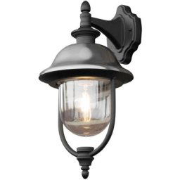 Konstsmide Parma Lanterne d'extérieur classique vers le bas noir + acier inoxydable, IP43